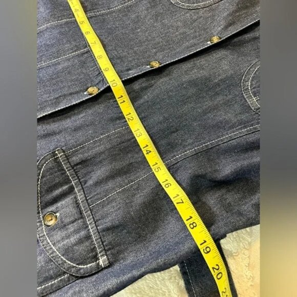 Anne Klein Denim Dress with Gored Pleats and detailed Pockets - Picture 10 of 11